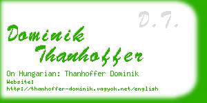 dominik thanhoffer business card